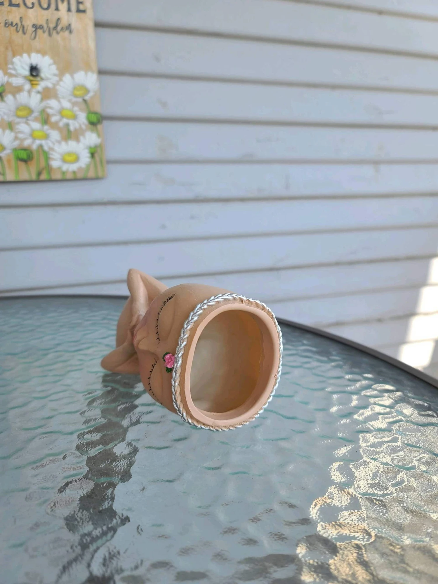 Mini Girl Face Head Planter With Live Succulent 6 Mini Girl Face Head Planter With Live Succulent - Image 4